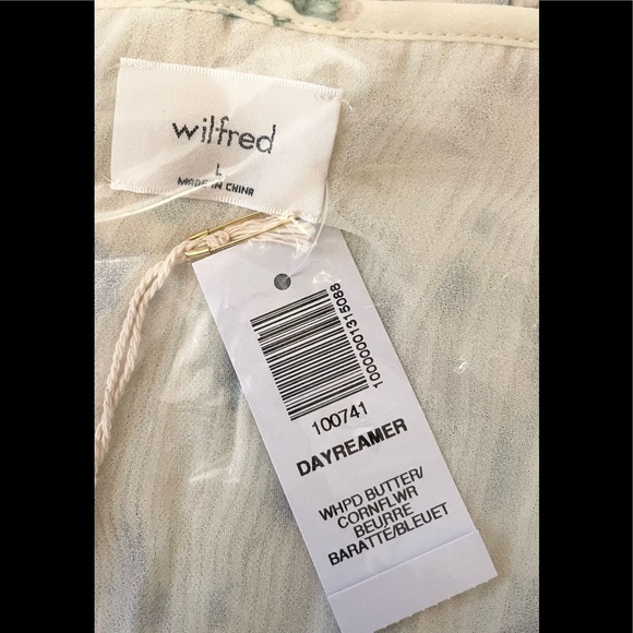 Wilfred Daydreamer V-Neck Blouse  Whpd Butter/ Cornflwr - Picture 6 of 6